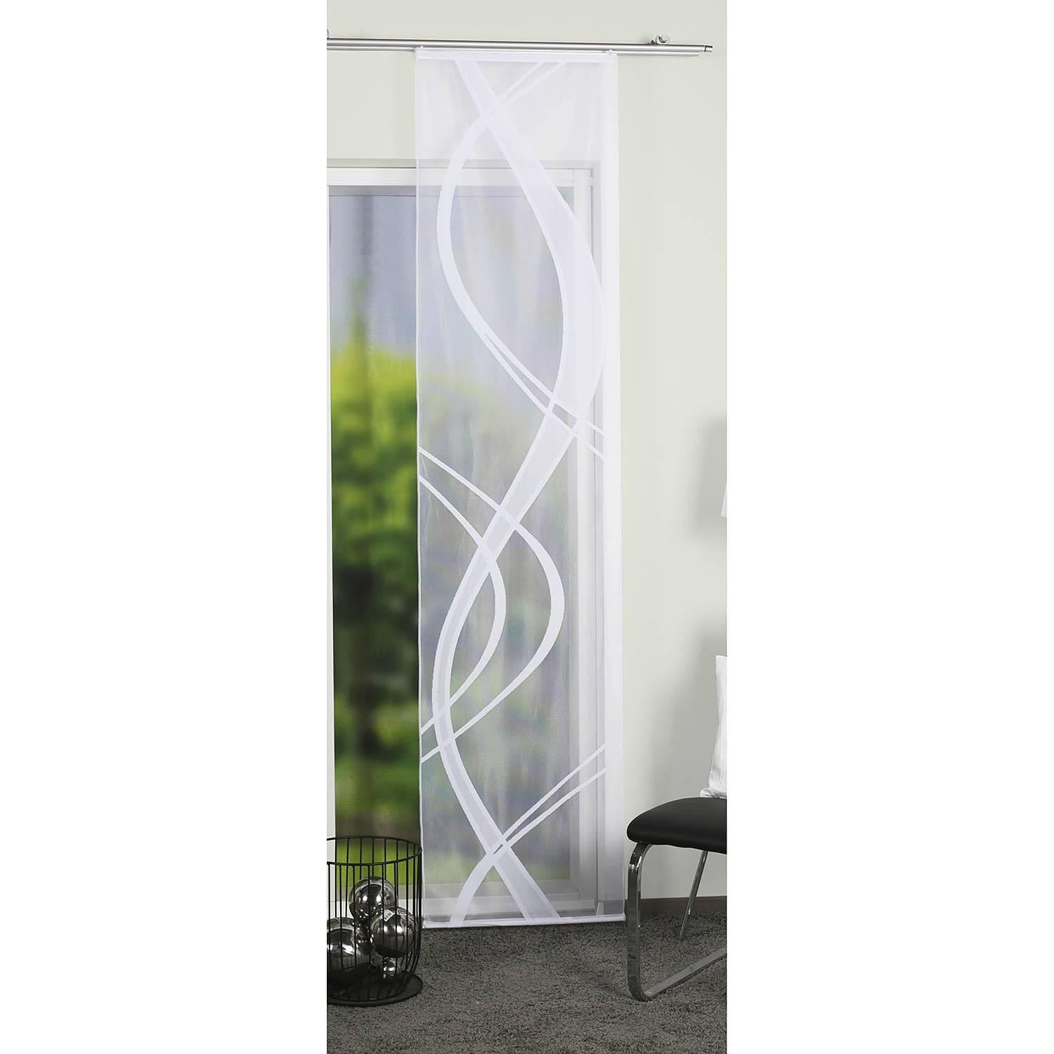 Schiebevorhang Tibaso I Polyester Weiß 57 x 225 cm 0