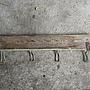 Vintage Wall Coat Rack Wood Green 3