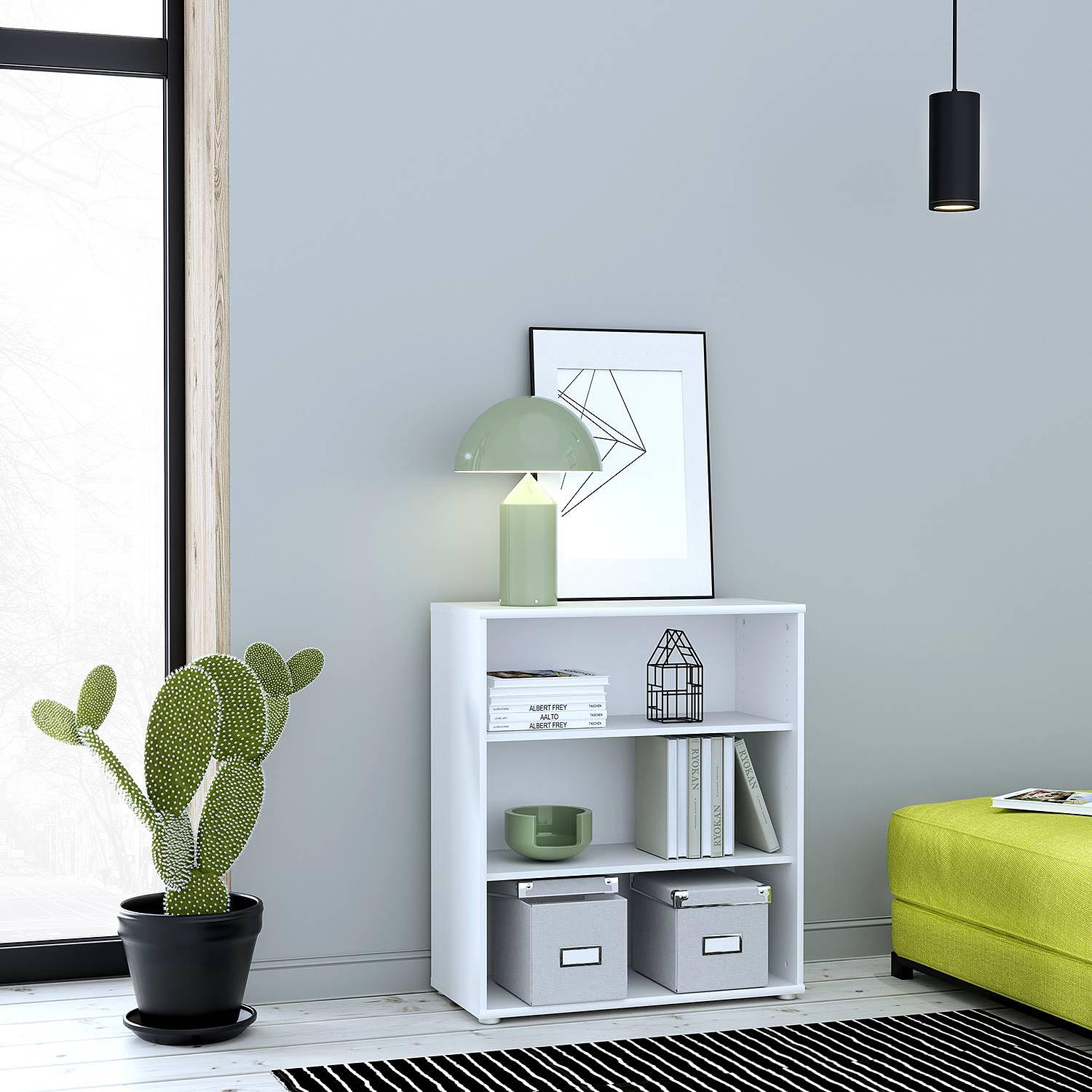 Wisla Büroregal Weiß 74x86cm 2