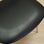 Dining chair faux leather metal 1970s 8