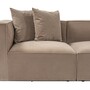 Sofa Récamiere Rechts Leinen Holz Cappuccino 6