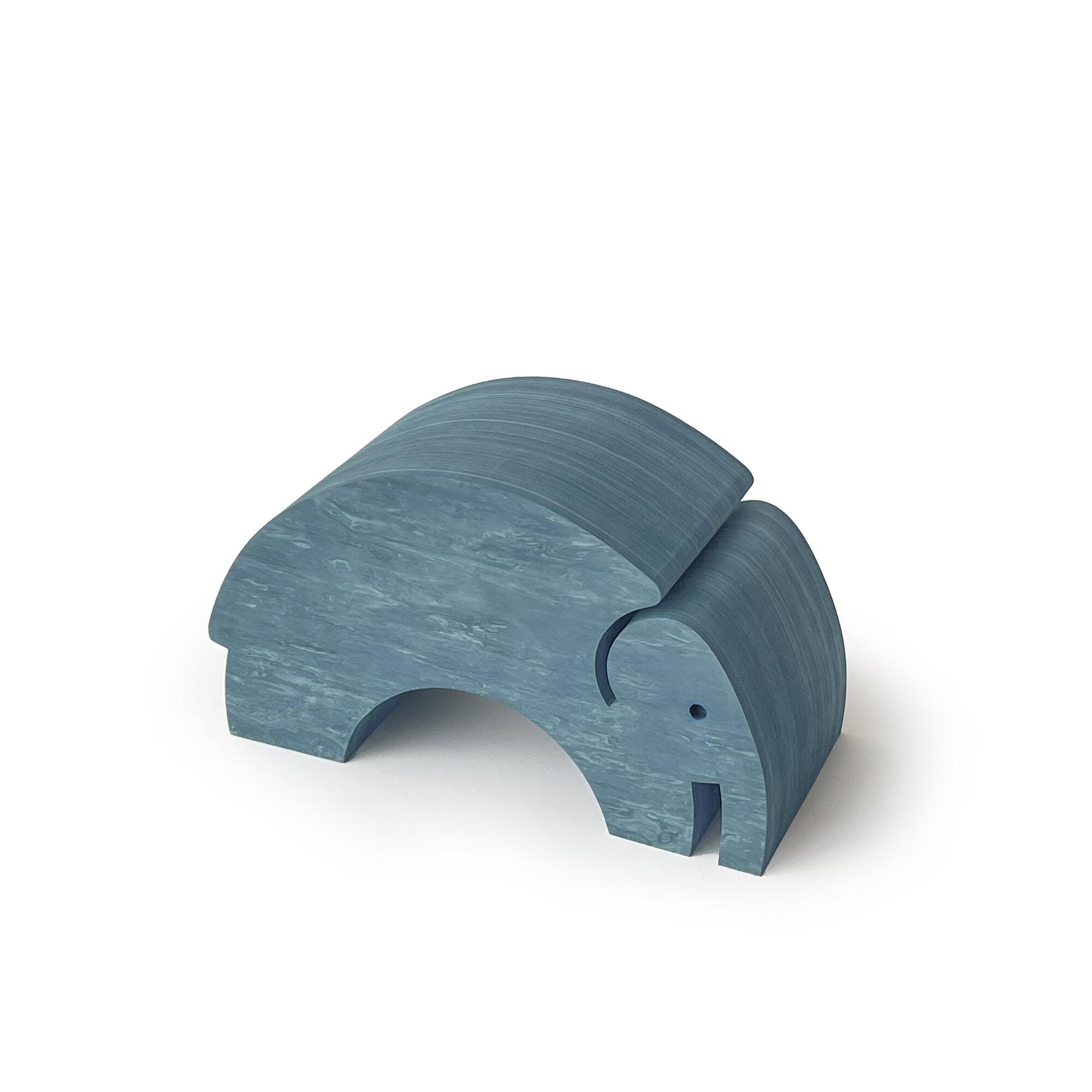 Elefant Mittelgroßer Hocker Blau 0