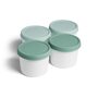 4x Eisbehälter Kunststoff Weiß 400 ml 0