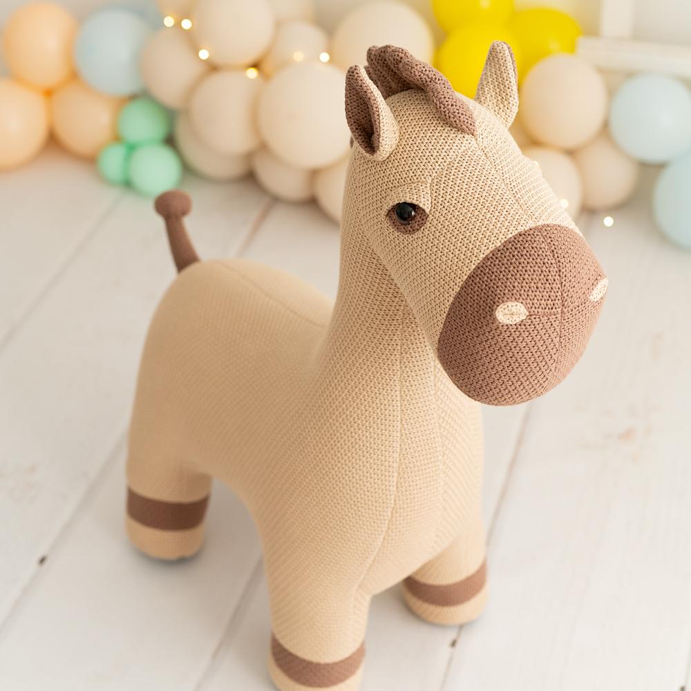 Horse Maxi Plush Toy Cotton Brown 6