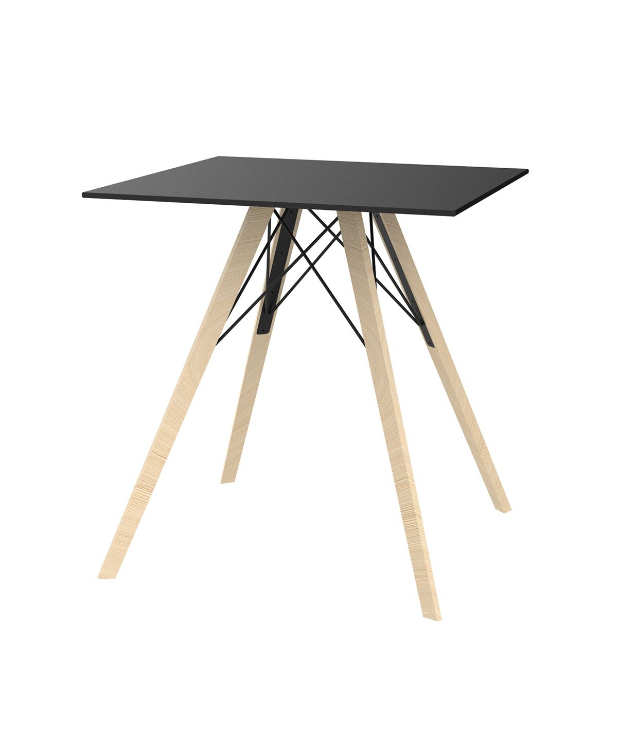 Faz Wood Esstisch Quadratisch 70X70 Schwarz 0