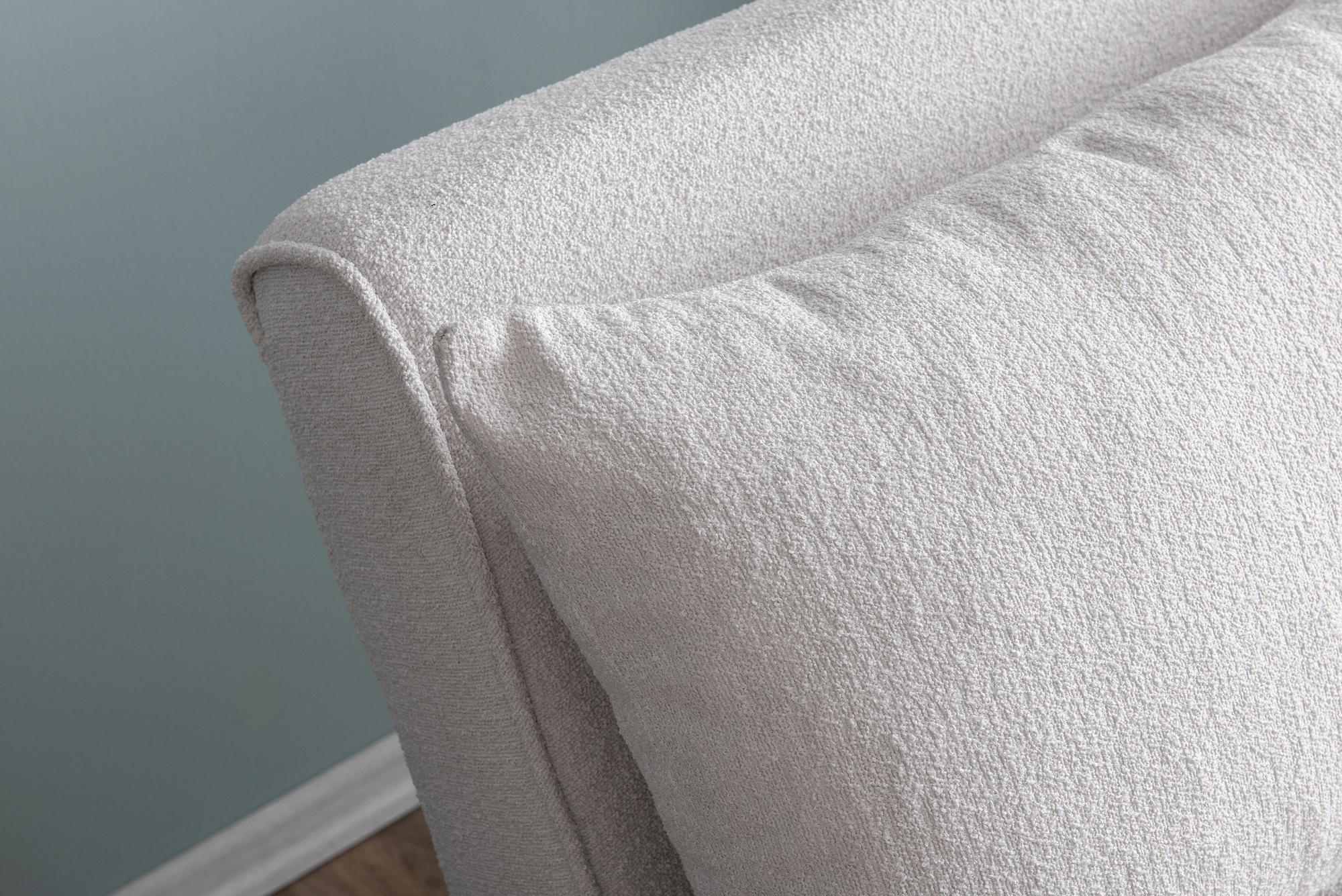 Foldable Sofa Bed 2-Seater White 5