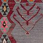Vintage Kilim Teppich Wolle Mehrfarbig 1