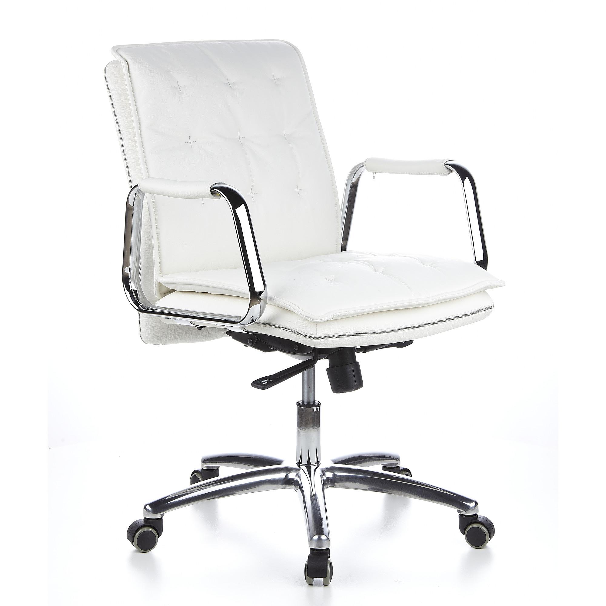 VILLA 10 Bürostuhl Leder Weiß 2