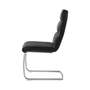 2x Freischwinger Strukturstoff Edelstahl Schwarz 2