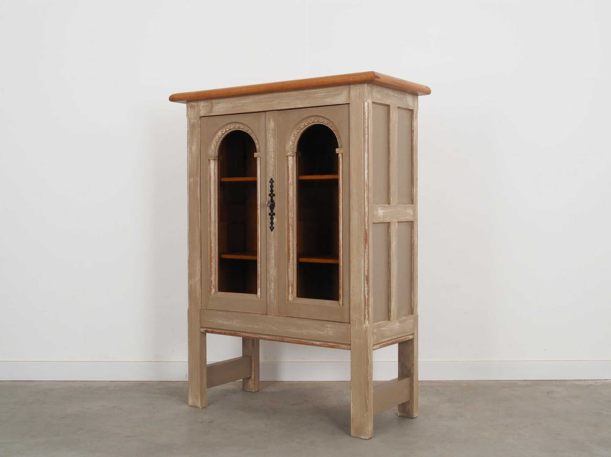 Vintage Display Cabinet Wood Grey 1960s  3