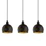 Roccaforte III Pendant Lamp Steel Black 3-light 0