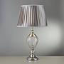 Table lamp Greyson mixed fabric 1-light glass silver 2