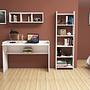 Hera Desk & Bookshelf Wood Veneer White 2
