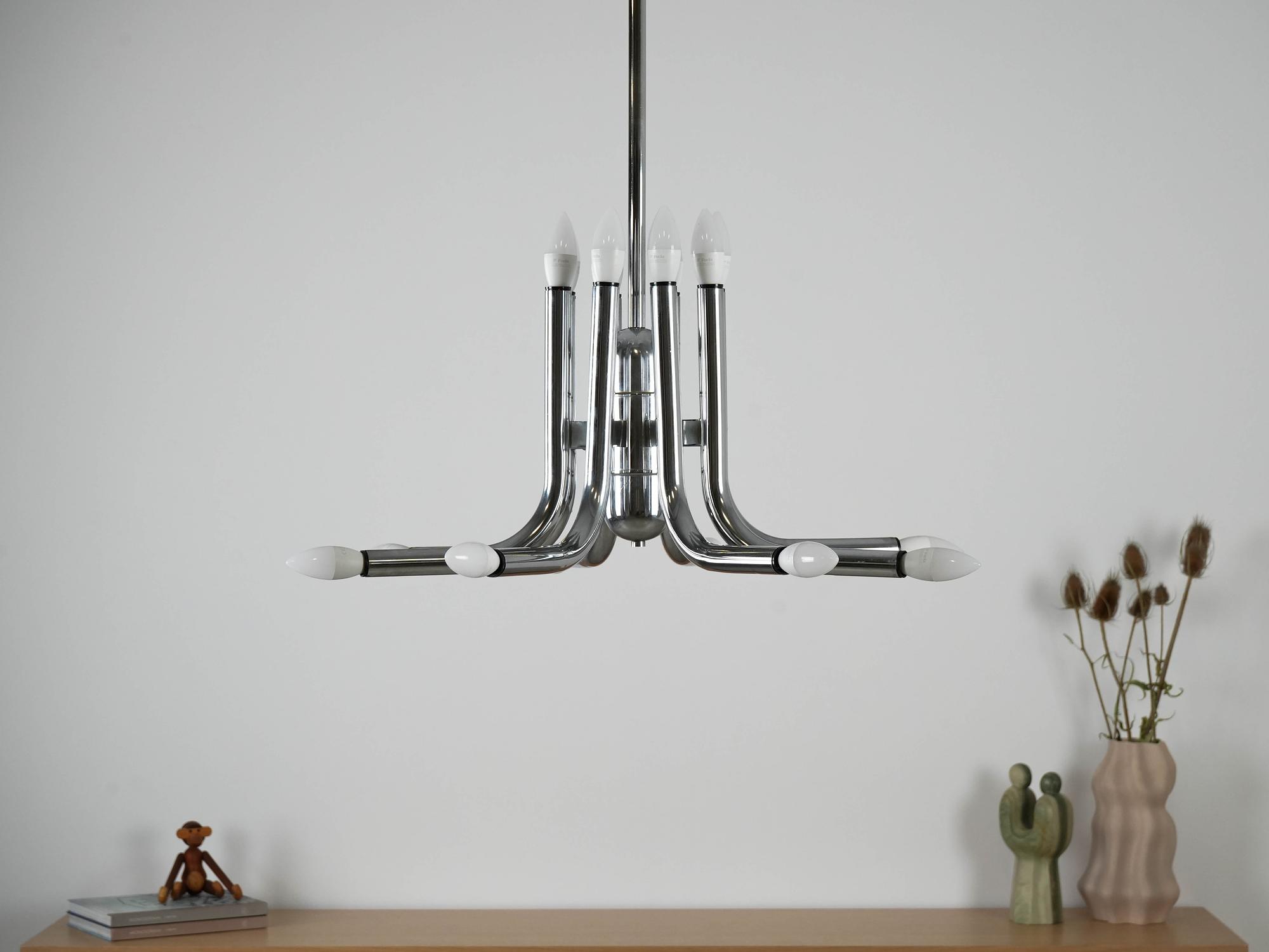 Pendelleuchte Metall 1970er Jahre 1