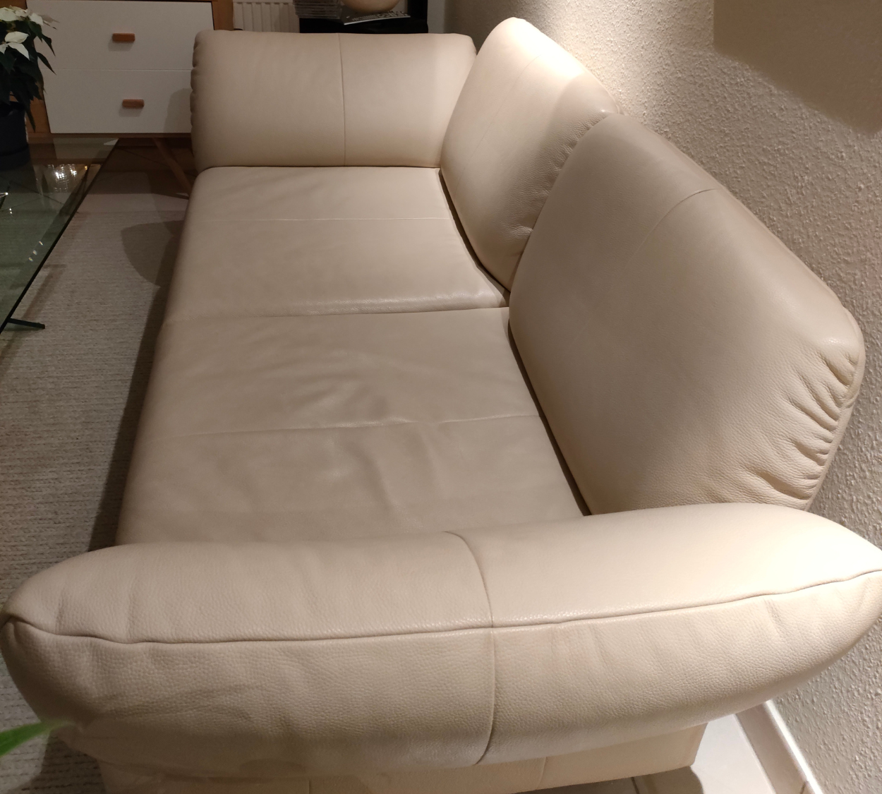 Sofa Leder Beige 3