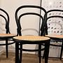 4x Modell 14 Stuhl Buche Rattan 1