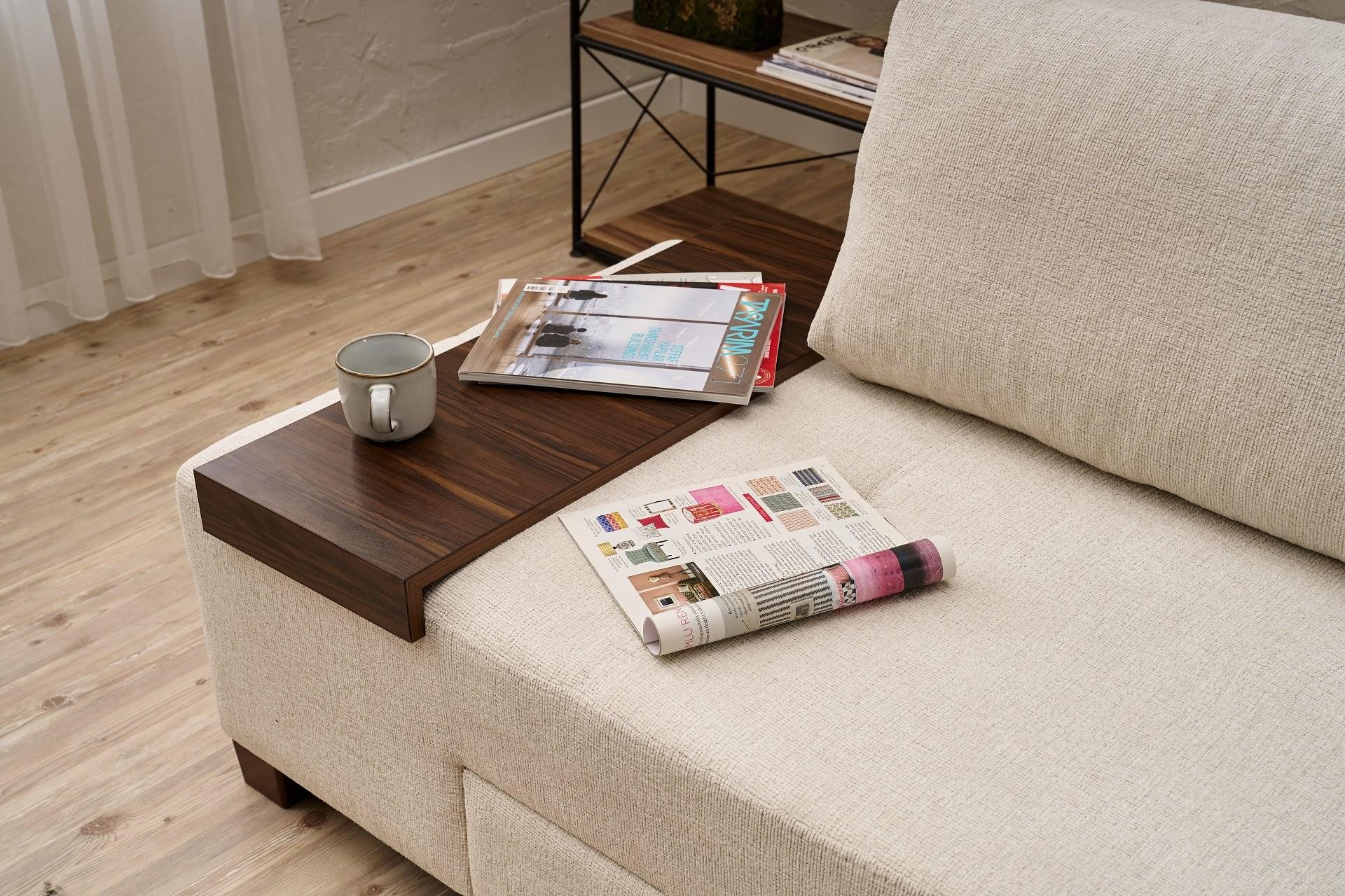 Perenna Sofa 3-seater Chenille Cream 5