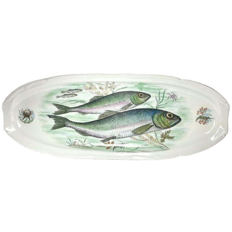 Fischplatte Porzellan Mehrfarbig 0