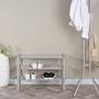 Shoe rack Welbeck with 3 shelves metal cashmere 2