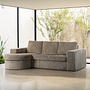 Sofa 3-Seater Chaiselongue Left Right Beige 0