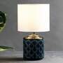 Table lamp 1-flame mixed fabric ceramic 2
