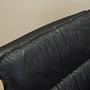 Lounge chair leather black 1970s 10
