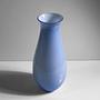 Vintage Vase Milchglas Opalina Filigrana Blau 1970er Jahre 1