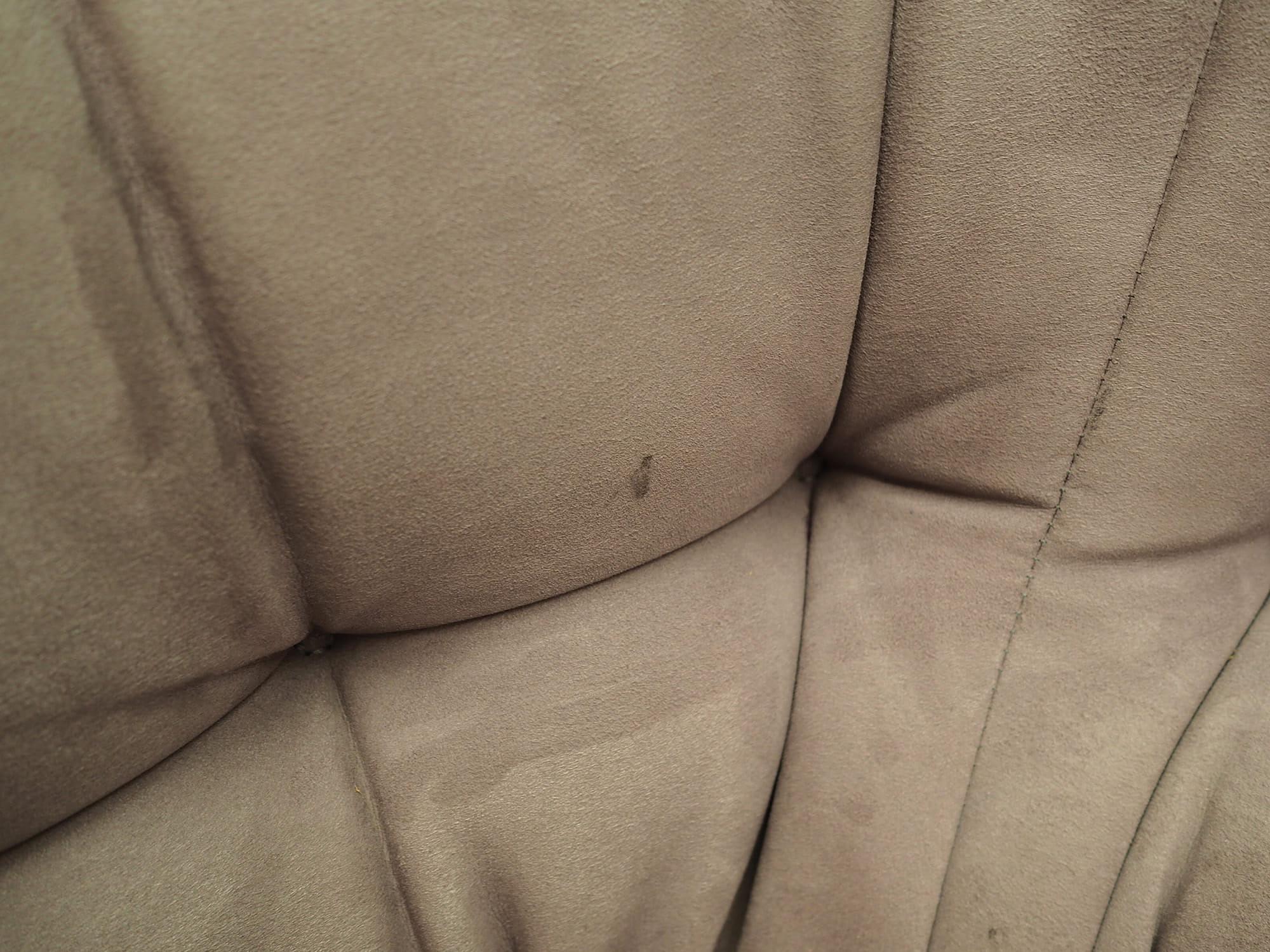 Vintage Sofa Samt Holz Violett 1970er Jahre 11