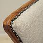 Vintage Chair Walnut Wood Textile Gray 1970s 14