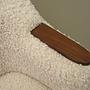 Vintage Sofa Fabric Wood Cream 1970s 11