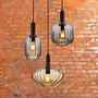 Pendant light Valletta Type A 3-light smoked glass iron 1