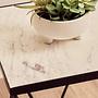 Shalimar Square Black Finish Basis-Beistelltisch
 1