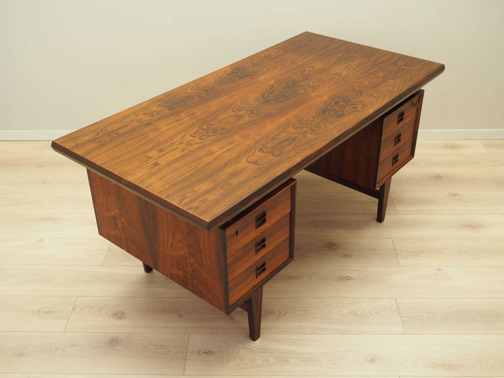 Schreibtisch Rosenholz Braun 1970er Jahre 5