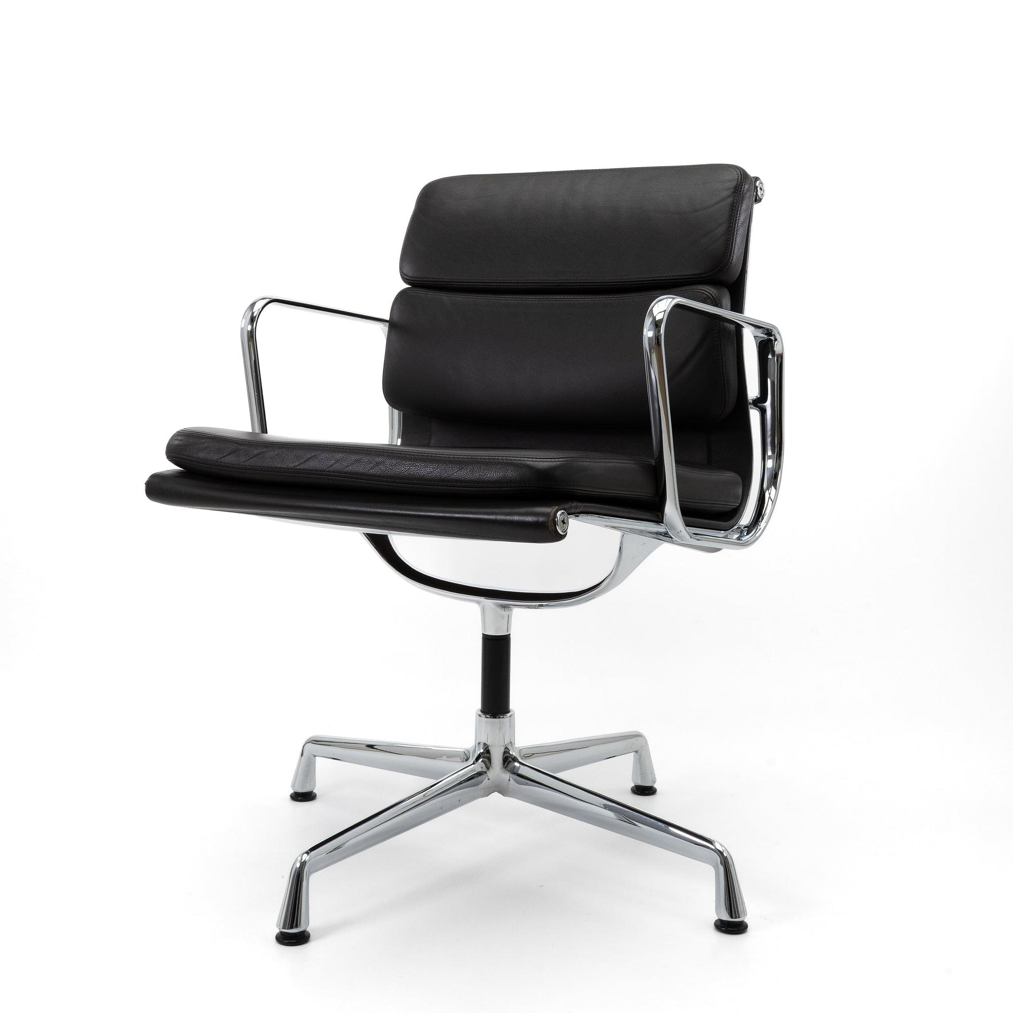 EA 208 Soft Pad Bürostuhl Drehbar Leder Braun 0