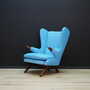Vintage Armchair Teak Textile Blue 1960s 3