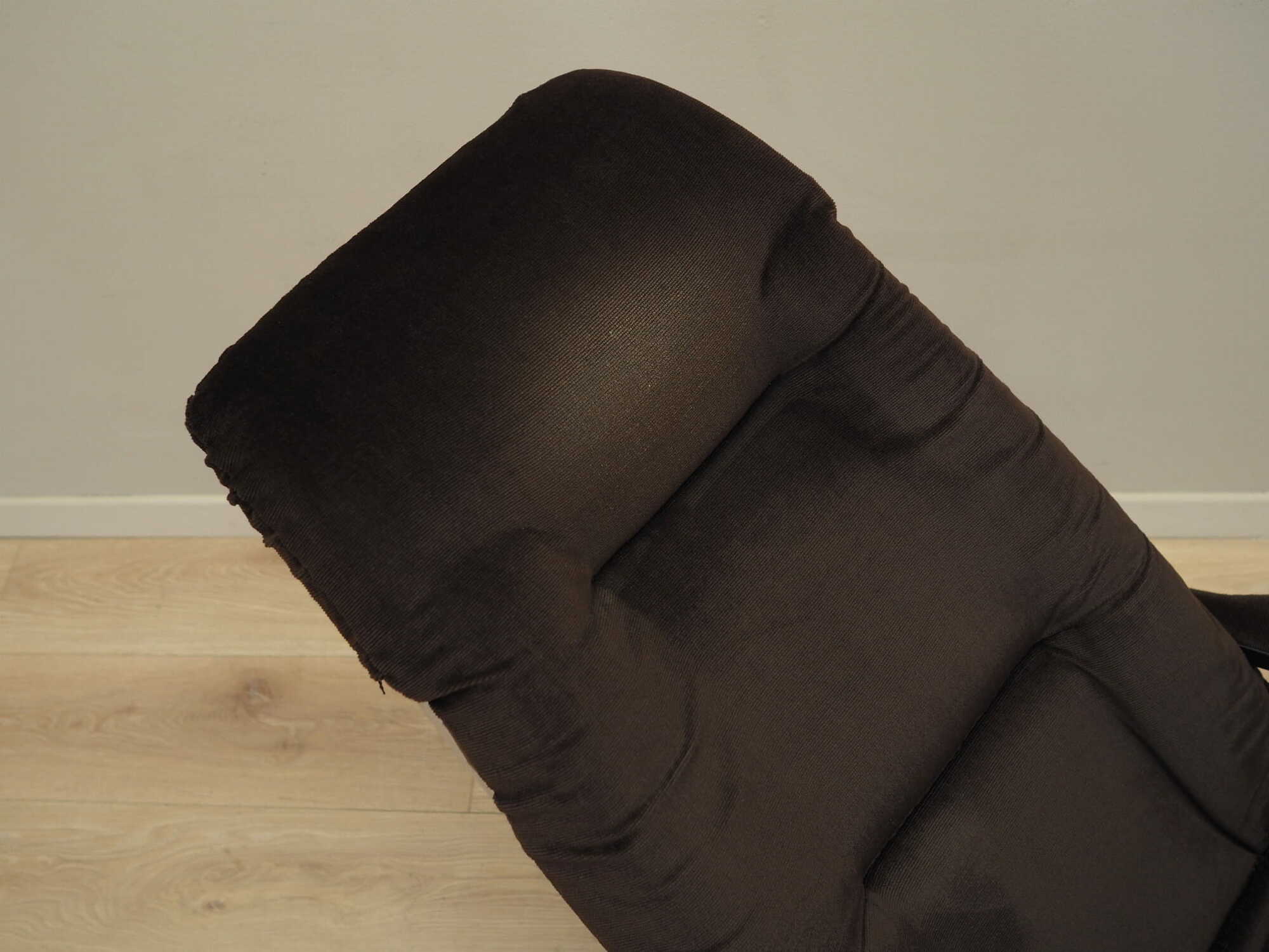 Vintage armchair velvet metal brown 1970s 8