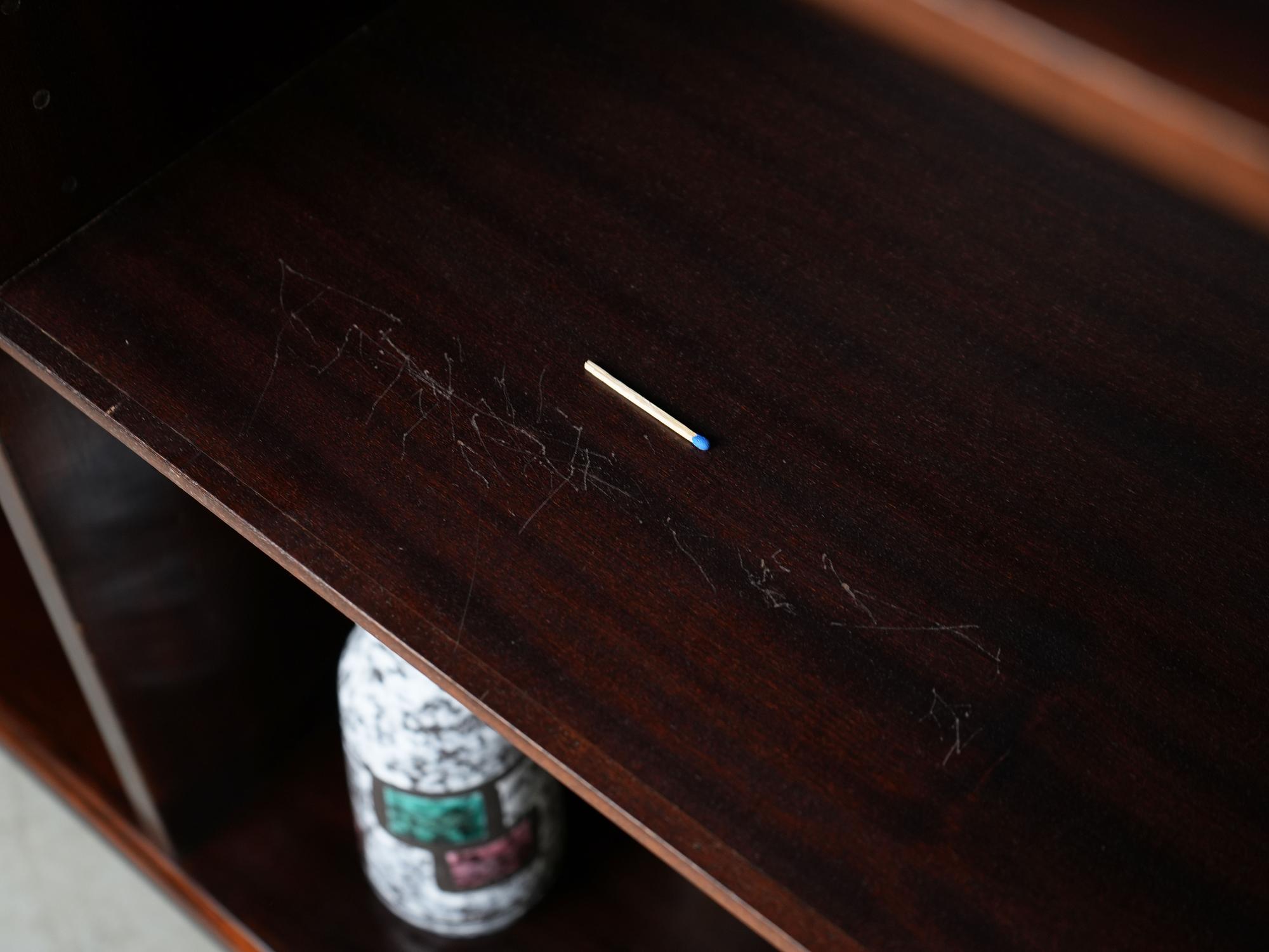 Mahogany bookcase 1970s 8