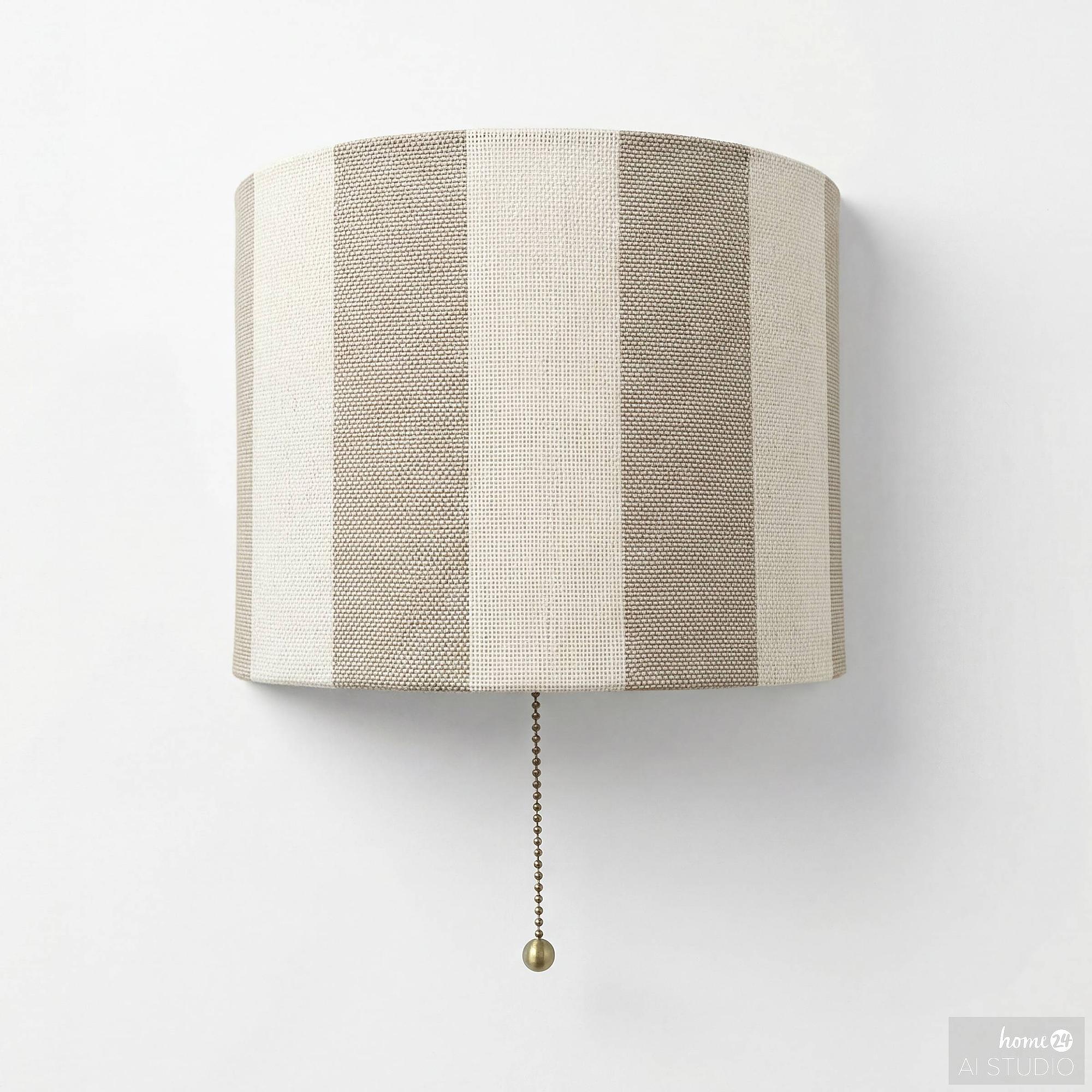 Wandleuchte Nuvio 1-Flammig Eisen Leinen Beige 4