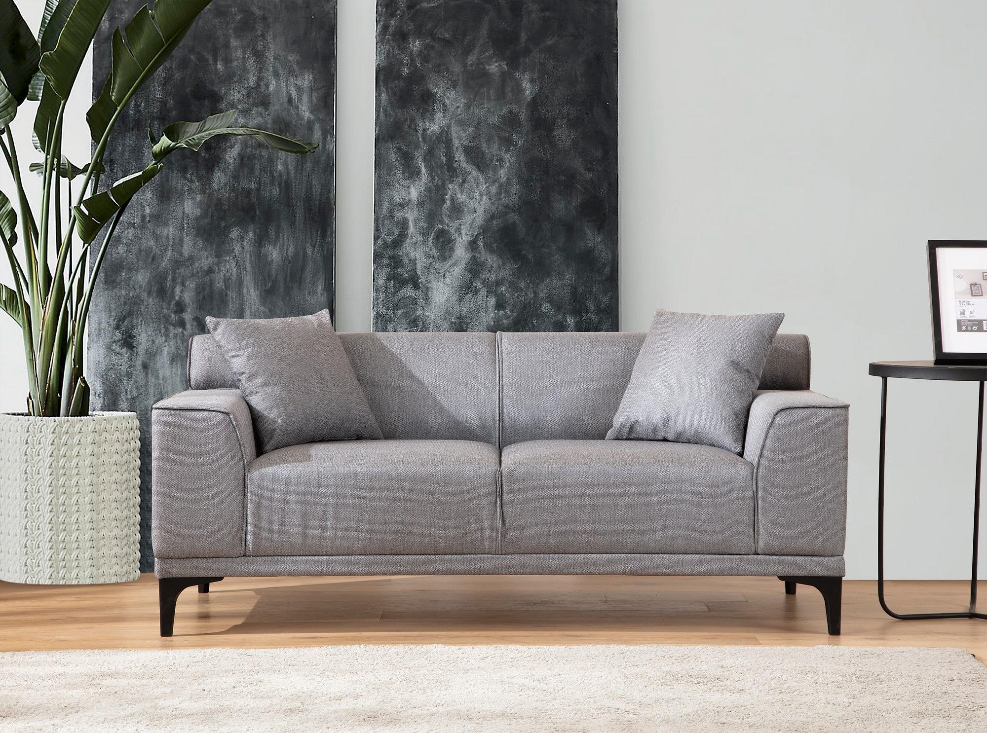 Petra 2-seater sofa light grey 0