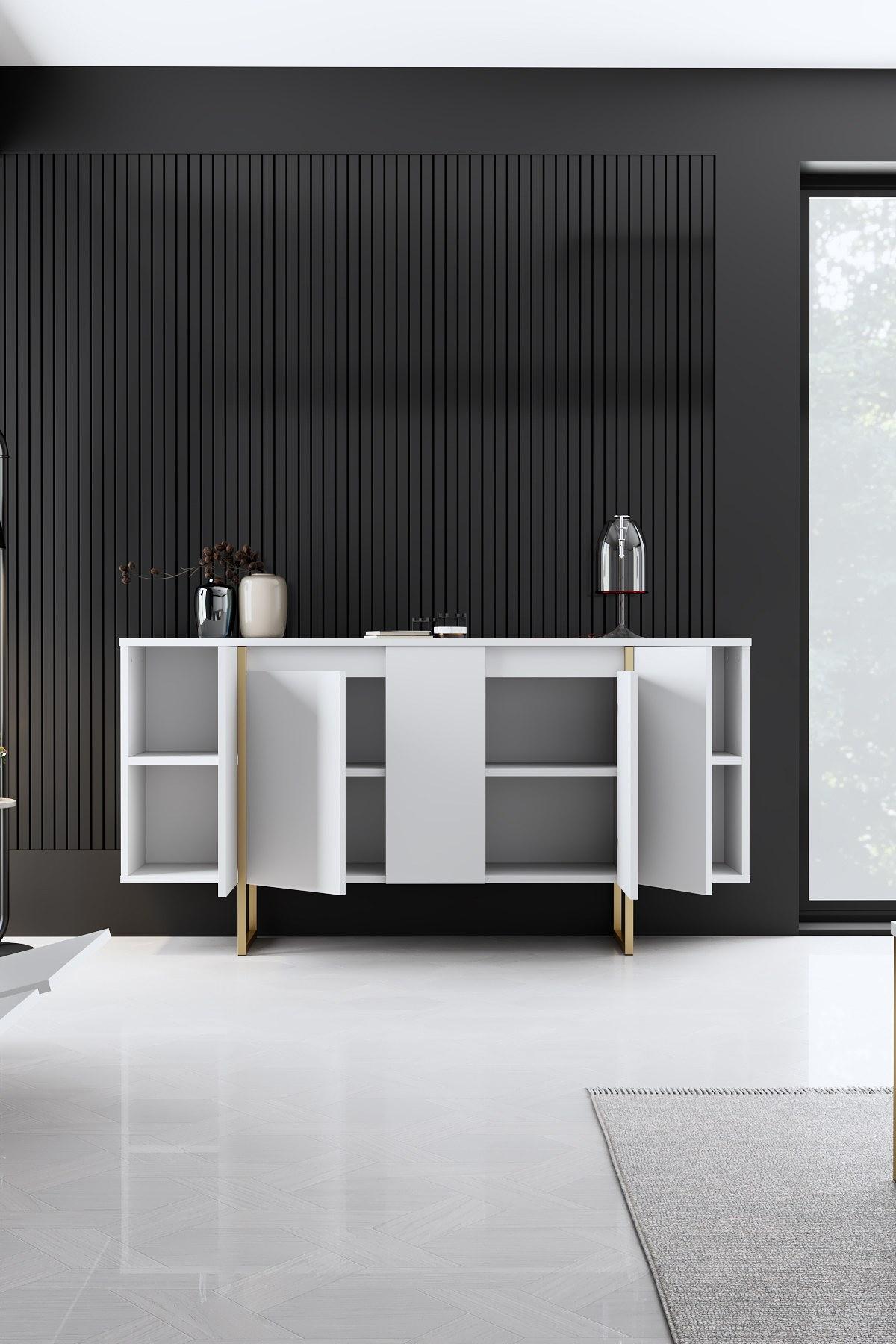 Luxe Konsolentisch Weiß 6