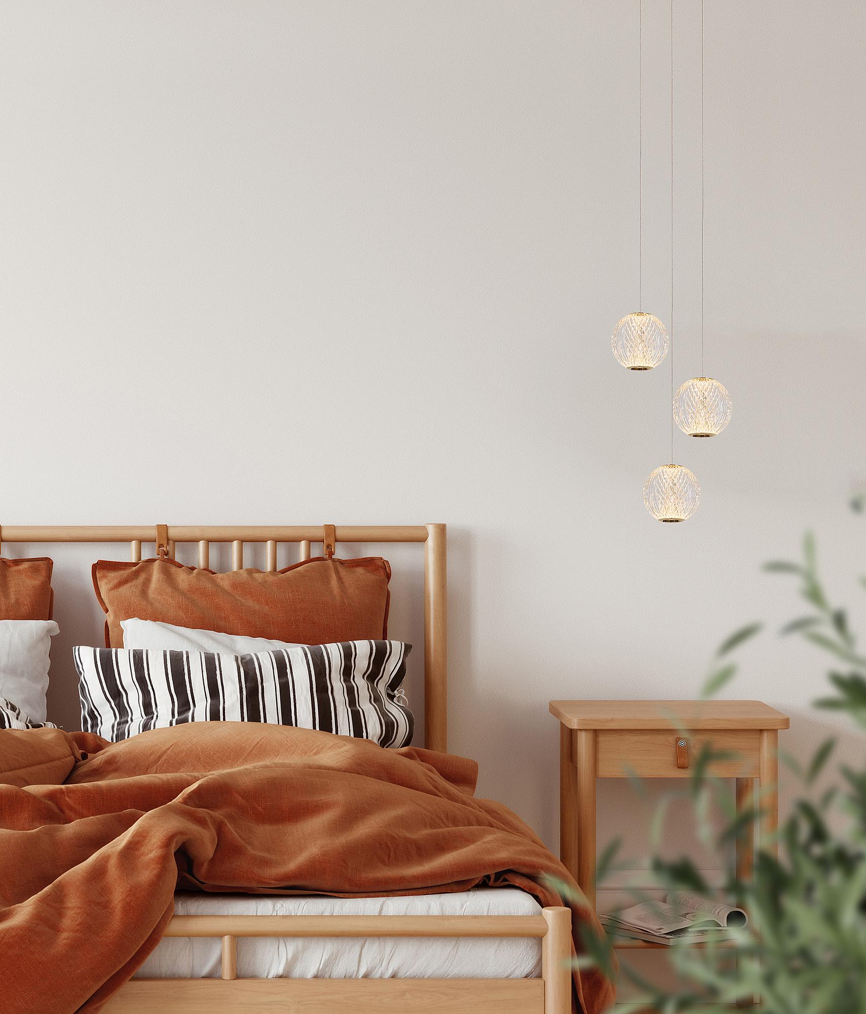 3-Flammig Cintra Typ A Pendelleuchte  Acrylglas Transparent 2