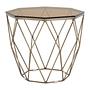 Allure Beistelltisch Metall Glas Bronze 1