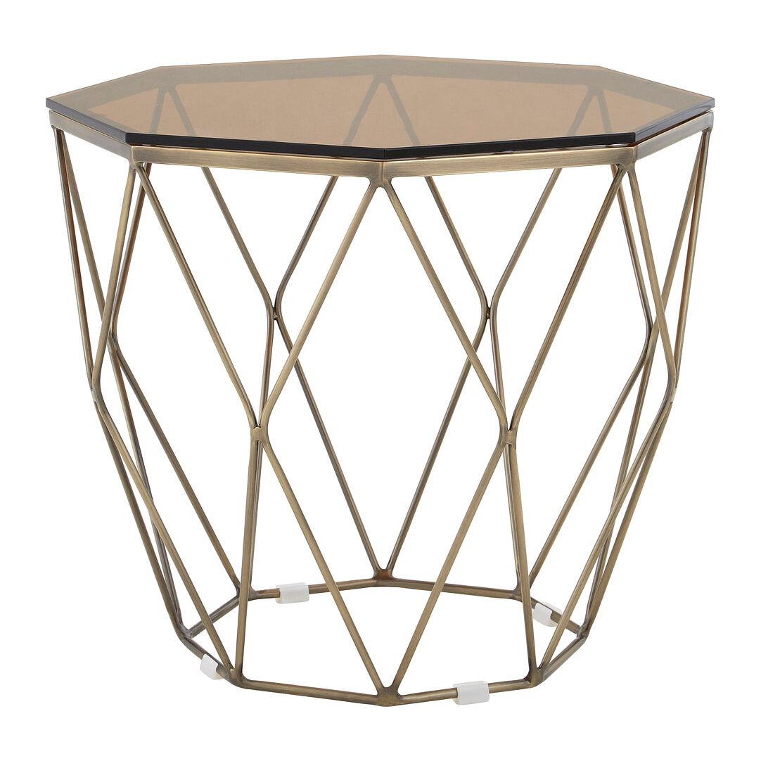 Allure Beistelltisch Bronze Marmor 1