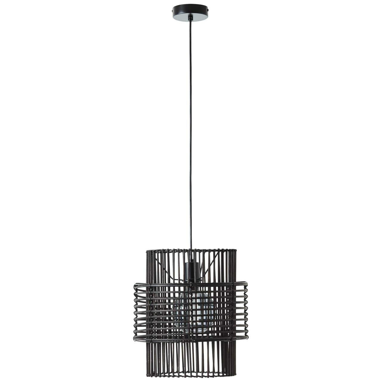 Chatham Pendelleuchte Metall Rattan Schwarz 0