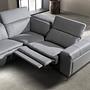 Sofa Récamiere Links Leder Grau 4