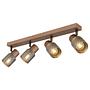 4-Light Satella Type F Ceiling Lamp Smoked Glass / Iron 3