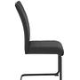 Kireyi Dining Chair Set of 4 Black Woven Fabric Steel 4