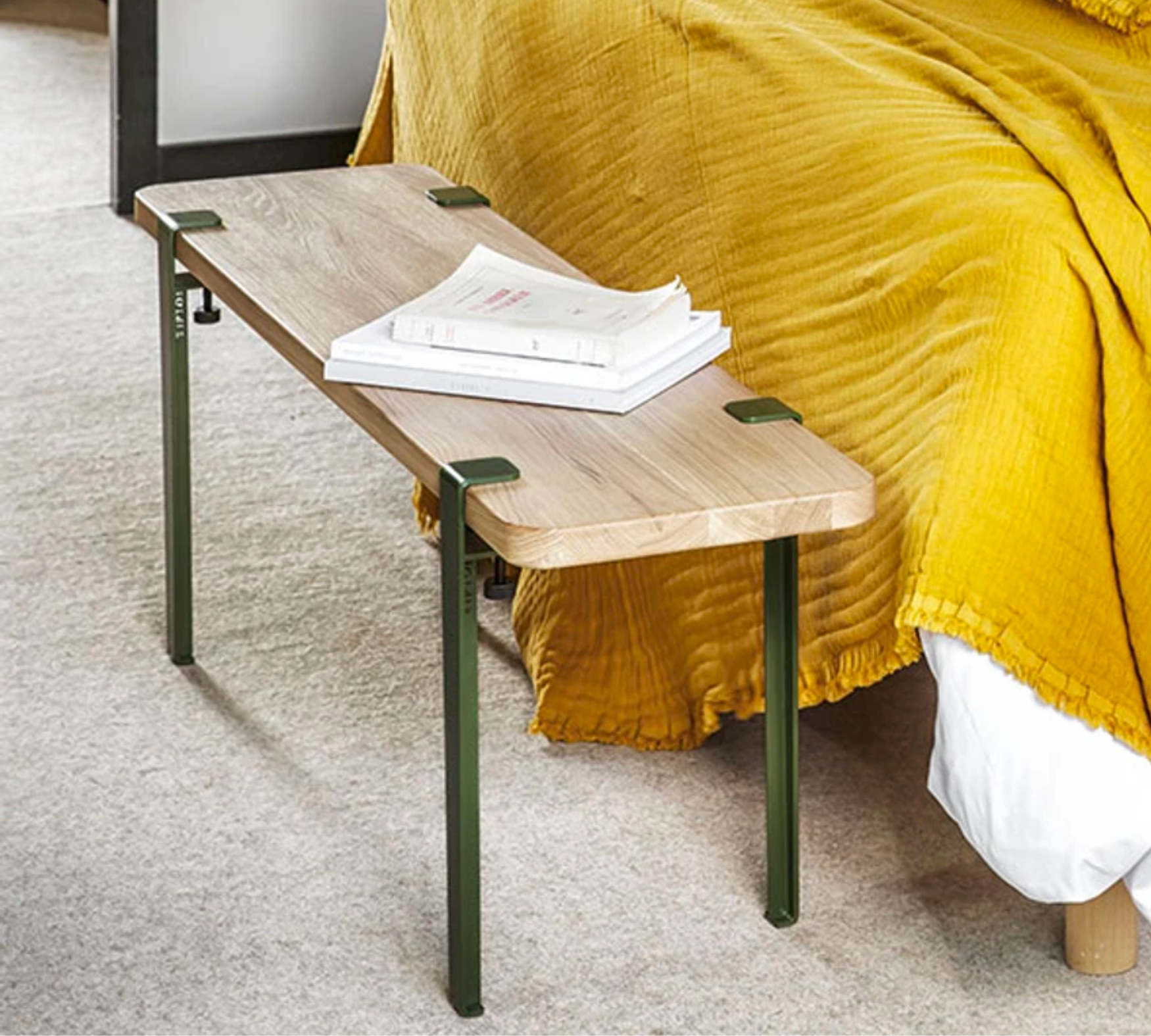 Duke Bank Holz Grün Modulare Beine 0