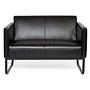 BALI BLACK 2-seater sofa faux leather black 0