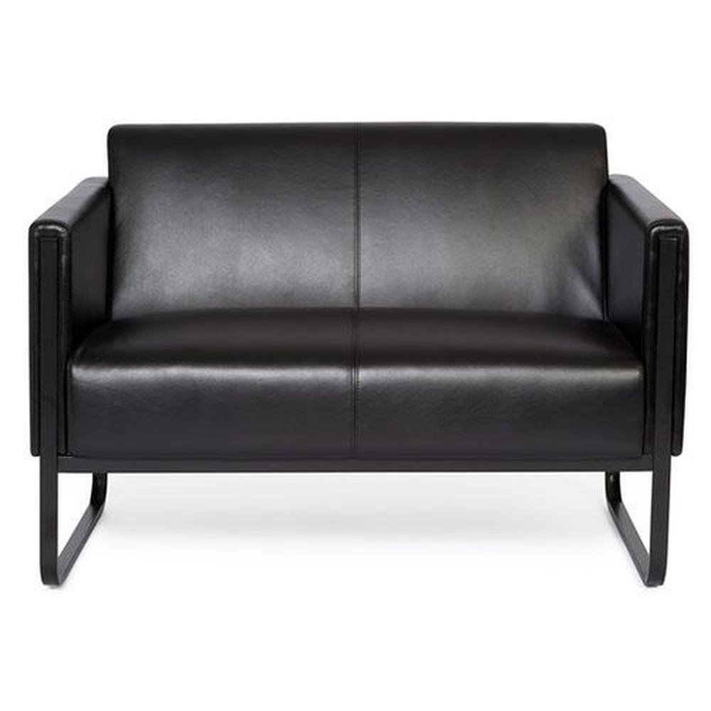 BALI BLACK 2-seater sofa faux leather black 0